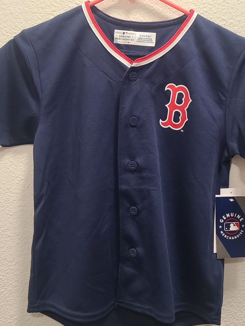 Genuine Merchandise Boston Red Sox Kids Navy Button-Up Jersey